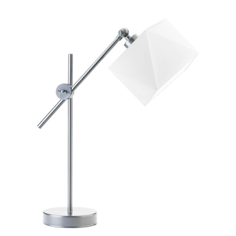 Cabezas Adjustable Metal Desk Lamp, White