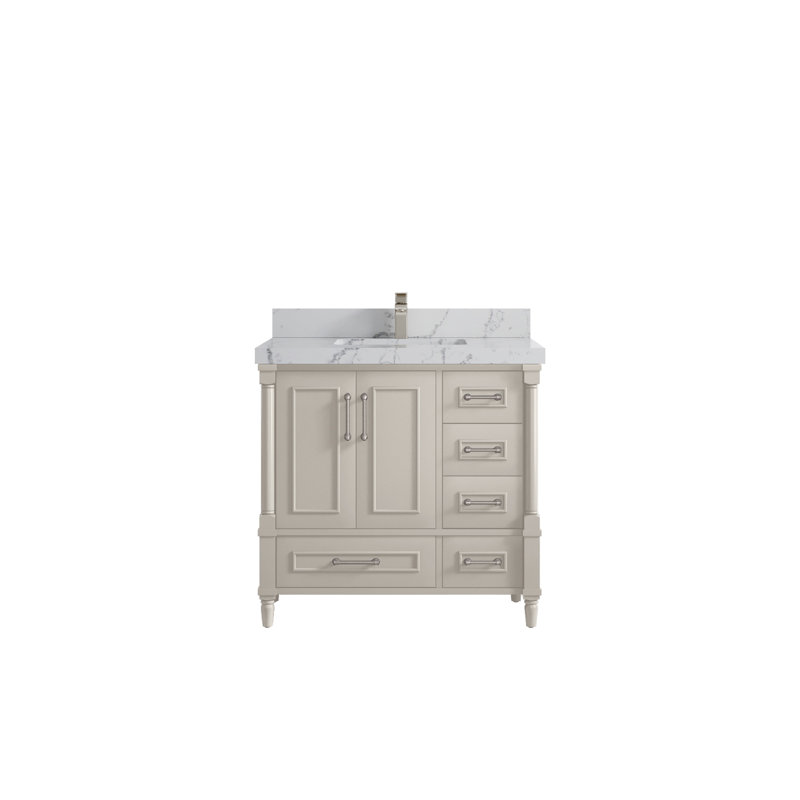 Aberdeen X P 22 po Meuble-lavabo central D Quartz Venatino