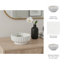 Bol décoratif en céramique nervurée avec finition mate pour la décoration intérieure - Pièce décorative moderne pour tables de salle à manger, tablettes ou bol de présentation - 12 po, blanc
