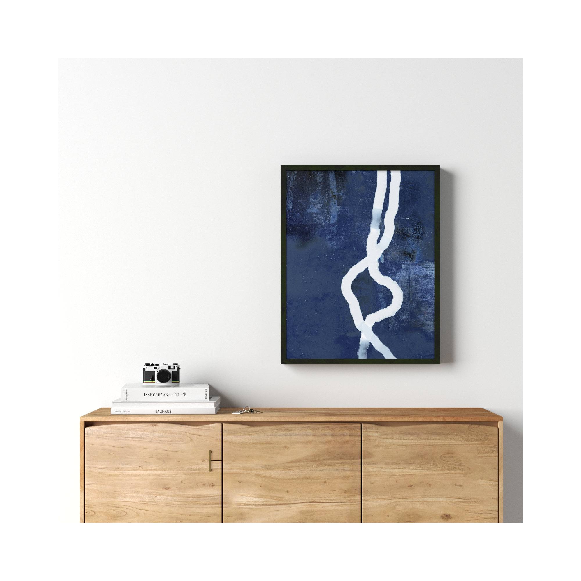 White Rope 3 by Jacques Pilon, 30" H x 24" W, Black