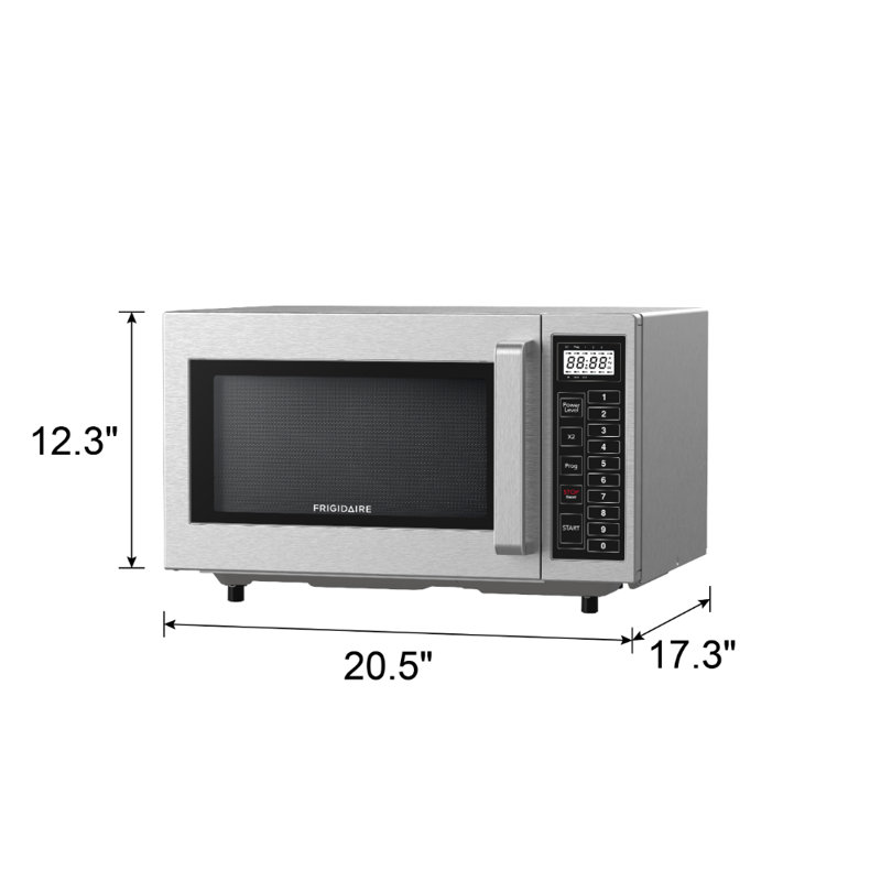 Frigidaire 0.9 Cu. Ft. 1000 Watt Commercial Microwave, NSF Certified Microwave in Stainless Steel