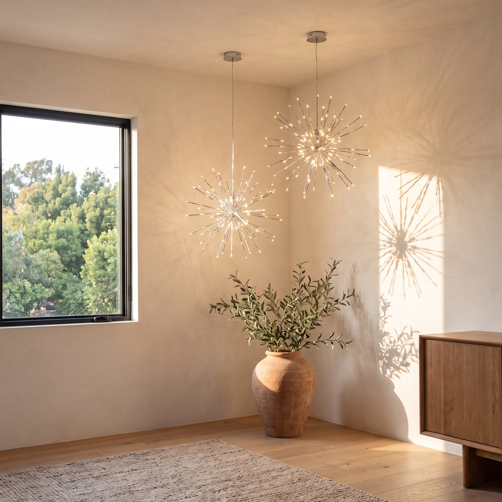 Starburst Hanging Light Sphere, 120 , 18"