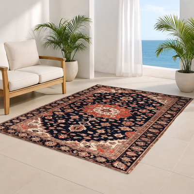 Tapis d'intérieur et d'extérieur brun Persian