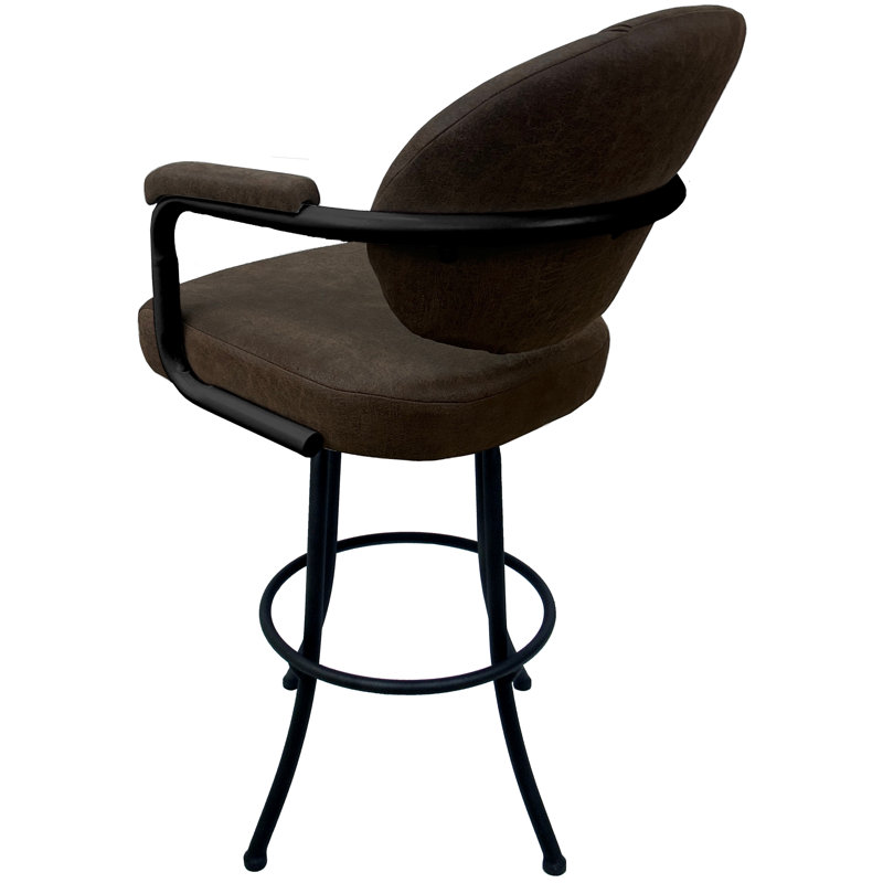 Comptoir pivotant, tabouret de bar et très grand Raddi, Noir / gris, Très haute (assise de 34 po de hauteur)