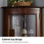 Armoire de coin rectangulaire en bois massif 19,69 "
