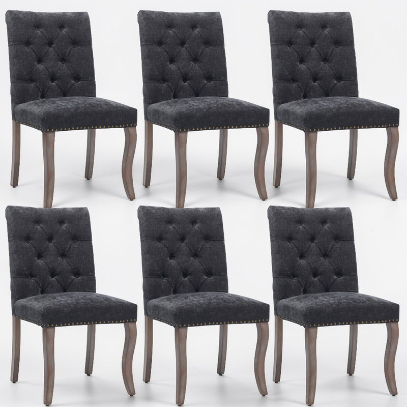 Chaises de salle à manger rembourrées Blakeway, Noir