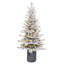 Arbre de Noël mince avec flocons de neige pré-éclairés-130071402