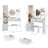 White American Design Dressing : 17" Diameter Touch - Sensitive 3 Color Led Mirror, Full Body Mirror Cabinet And Cushioned Stool With Large Sized Storage Cabinet, Vanity Table Adjustable Brightness