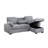 Mackenzie 91"W Light Gray Chenille Fabric Reversible Sleeper Sectional with Storage Chaise, Drop-Down Table, Cup Holders and Charging Ports-1415053913