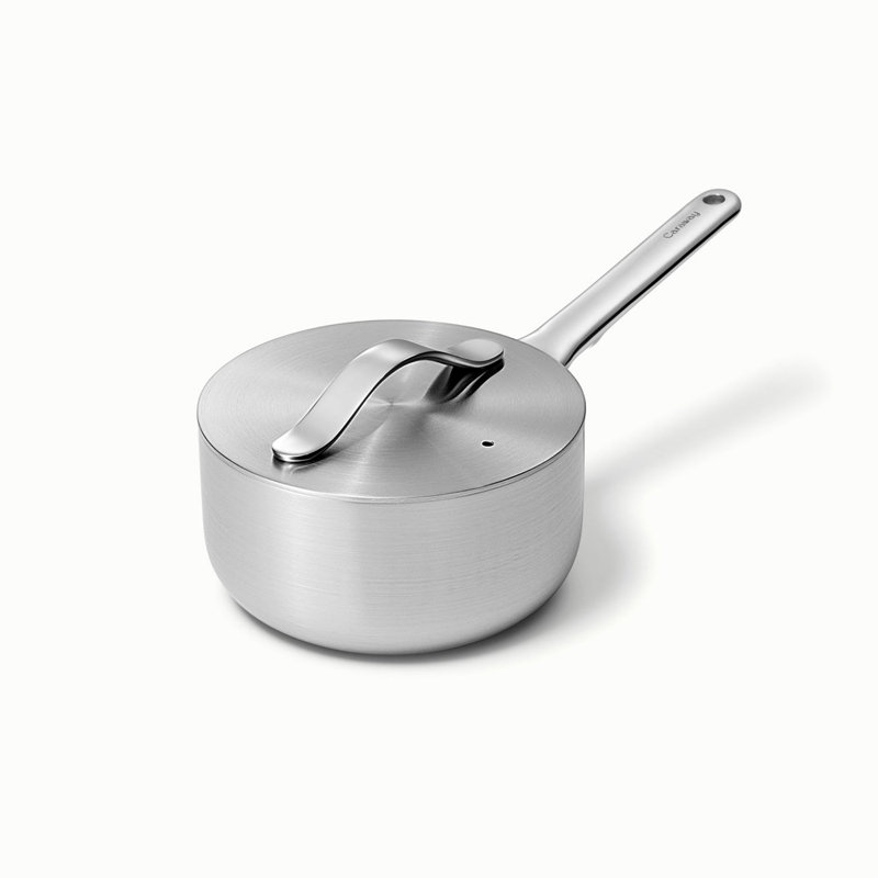 Caraway 3Qt Stainless Steel Saucepan W/ Lid, 1. 75 quarts