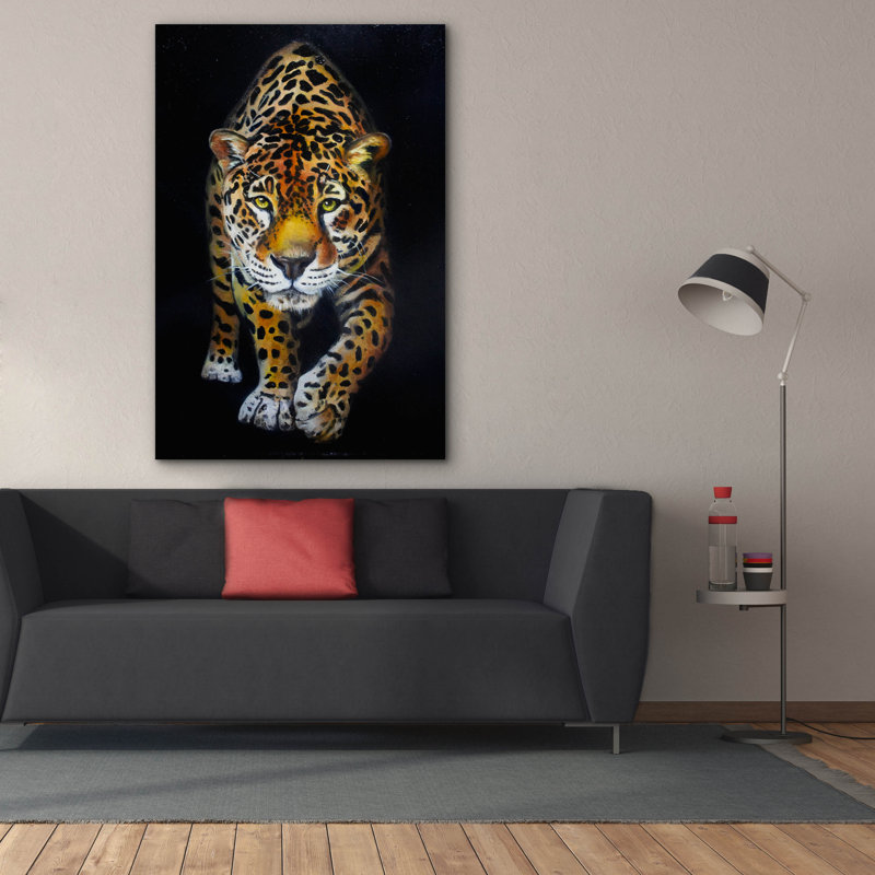  «Leopard» par Jennie Smallenbroek, art mural sur toile, 40 po x 60 po, H 60 po x l 40 po