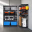 Étagère de garage à 5 niveaux, capacité de charge de 3000 lb, tablette réglable, étagère en acier inoxydable noir, unité, 72 po de hauteur