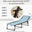 Chaise longue de piscine pliante Outsunny avec dossier inclinable à 4 positions, coussin et filet respirant pour une détente confortable en plein air