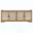 Rustic Storage Bench, Multifunctional Wood Entryway Shoe Bench with Removable Cushion, Woven Rattan Doors & Adjustable Shelves-565311971