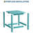 Square Hdpe All-weather Side Table, Durable Outdoor Patio End Table Built To Last, Resists Fading And Moisture For Beach Or Porch, Features Simple Assembly, A Sturdy And Versatile Companion-1739685477