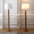 Rustara 61.5" Cottage Farmhouse Turned Resin/Iron LED Floor Lamp
