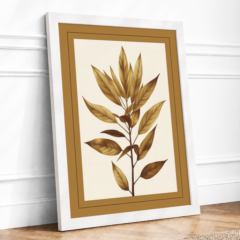 Single Stem Study Botanical - Print, A4 - 29.7 x 21.0 cm, White