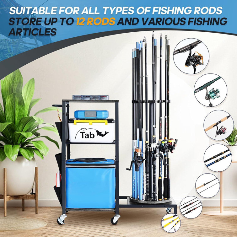 Rod Rack Garage Fishing Storage Ideas Fishing Accessories