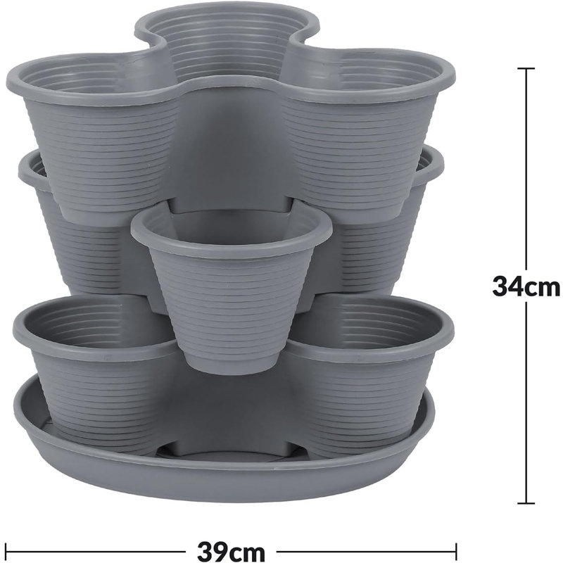 Saliah Pot Planter, Grey