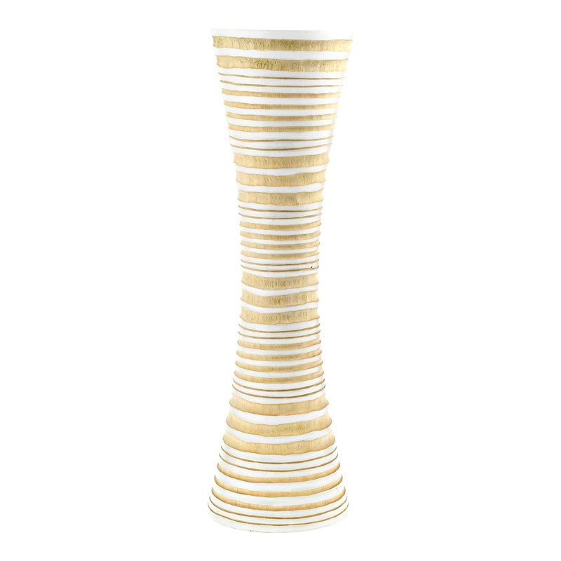 Vase de table en bois blanc Akinyemi