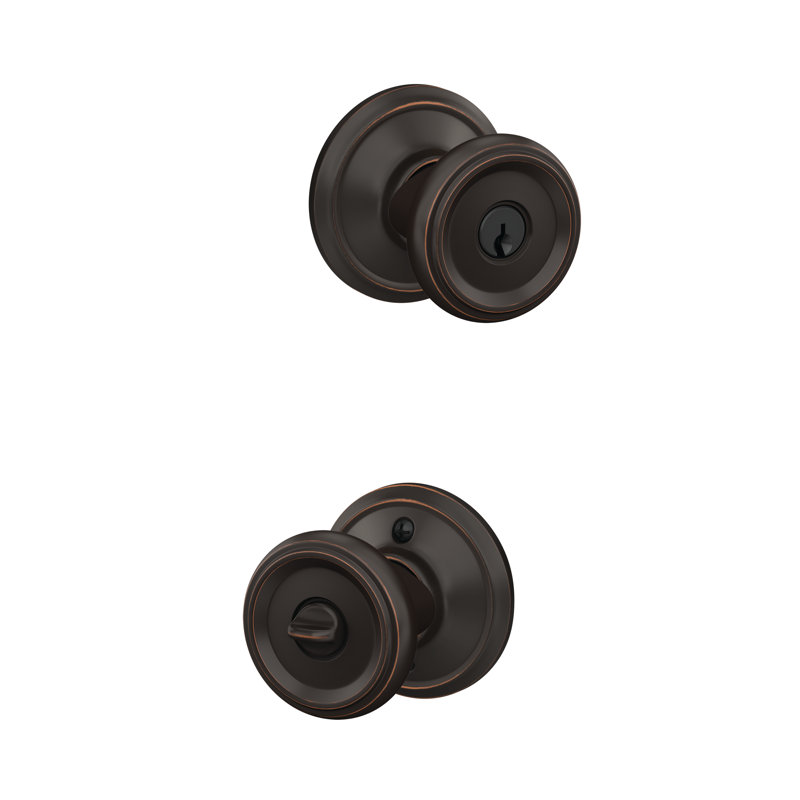 Complete Entry Knob Set with Deadbolt, Aged Bronze