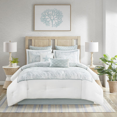 Édredon blanc - literie en coton avec broderie foncée, jupe de lit, 2 taies décoratives, jupe 100% tissu incluse