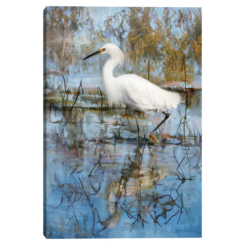 White Egret - Wrapped Canvas Print Set