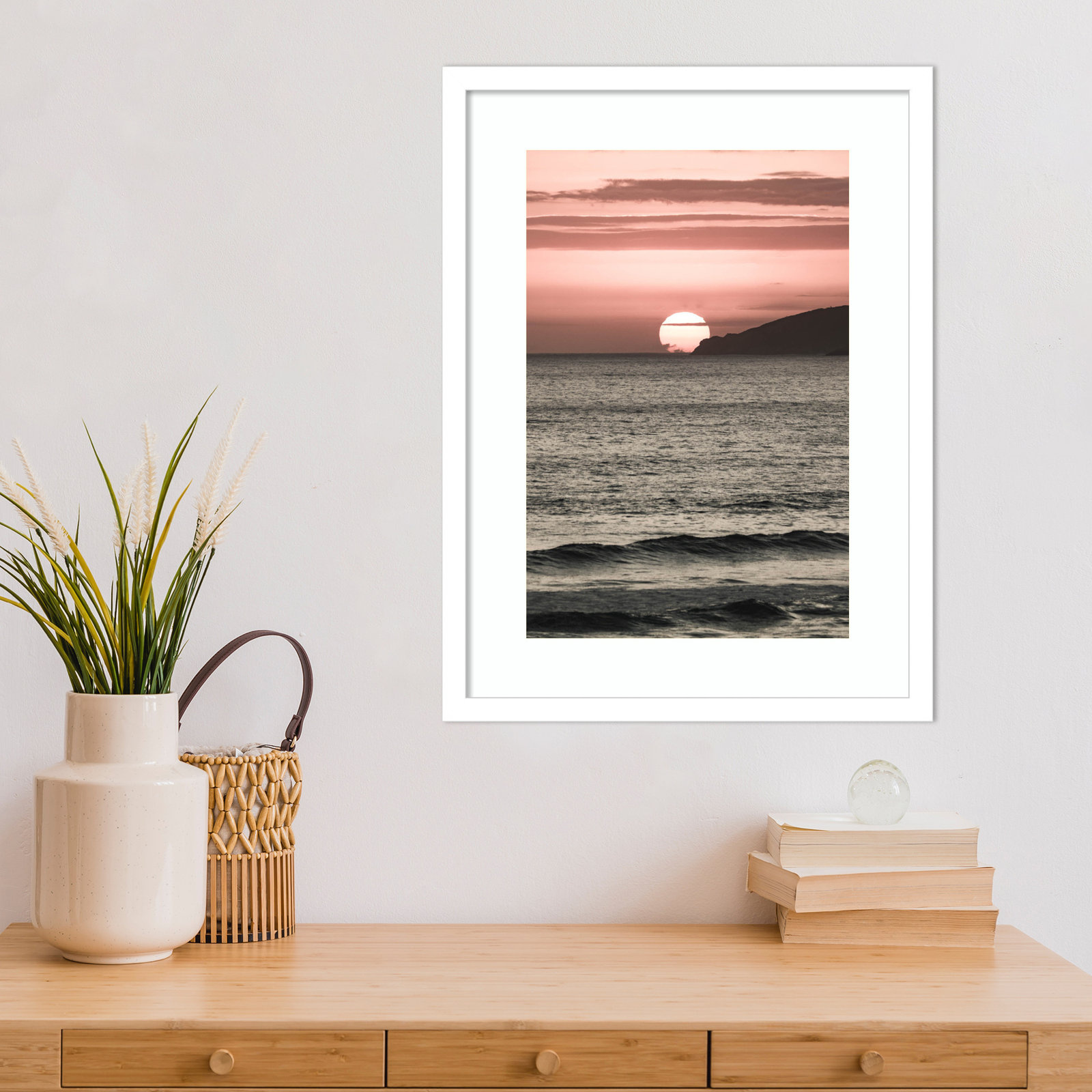 Daisey "Melting Skies" Print, White, 21" H x 16" W