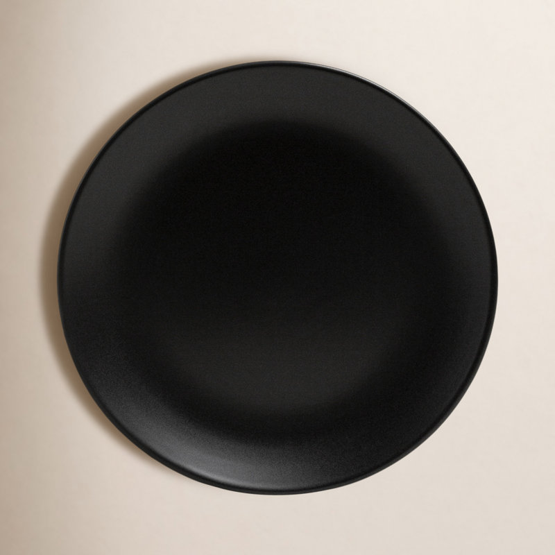Assiettes à hors-d'œuvre en grès semi-finis à la main, Noir