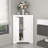 Floor Corner Cabinet with 2 Doors and Adjustable Shelves, Freestanding Narrow Cabinet Organizer, Corner Storage Cabinets for Bathroom, Kitchen, Living Room, or Bedroom, White