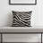 Black Zebra Animal Print Silk Reversible Throw Pillow-1717089385