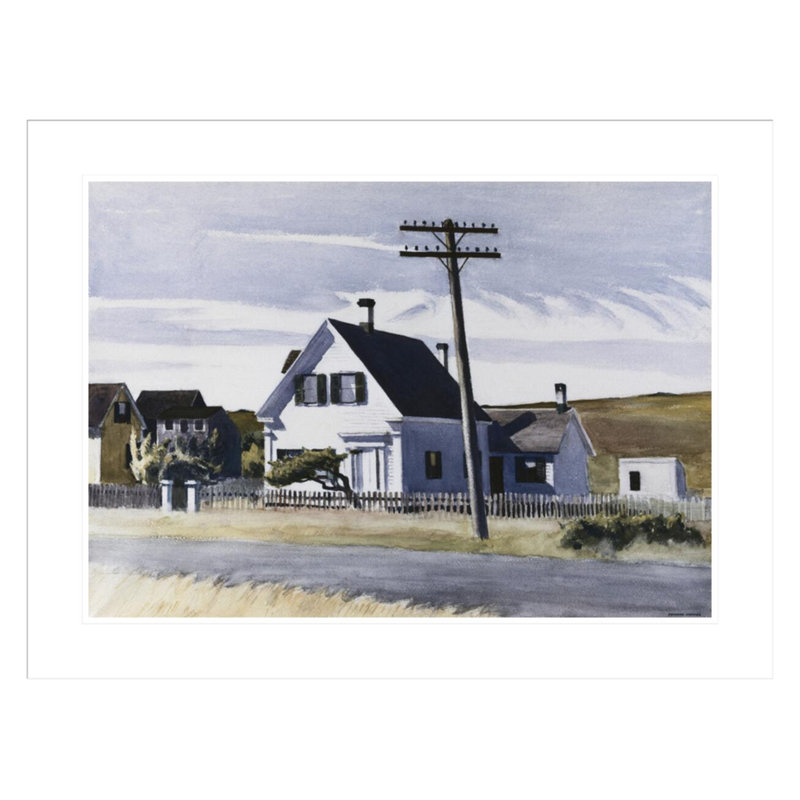Maison lombaire par Edward Hopper, impression giclée encadrée, H 22,59 po x l 29,5 po