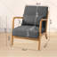 Chaise de loisirs avec accoudoirs et pieds en bois massif, canapé d'appoint Mid-Century moderne pour une assise confortable