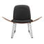 Chaise longue rembourrée en similicuir avec base en métal-65239547
