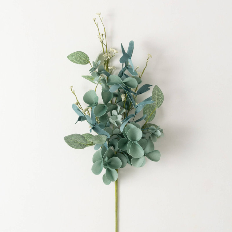 Eucalyptus artificiel et feuillage 28 po; bleu-vert