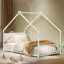 Structure de lit en métal avec lattes et pieds, lit maison-76954844-76954845