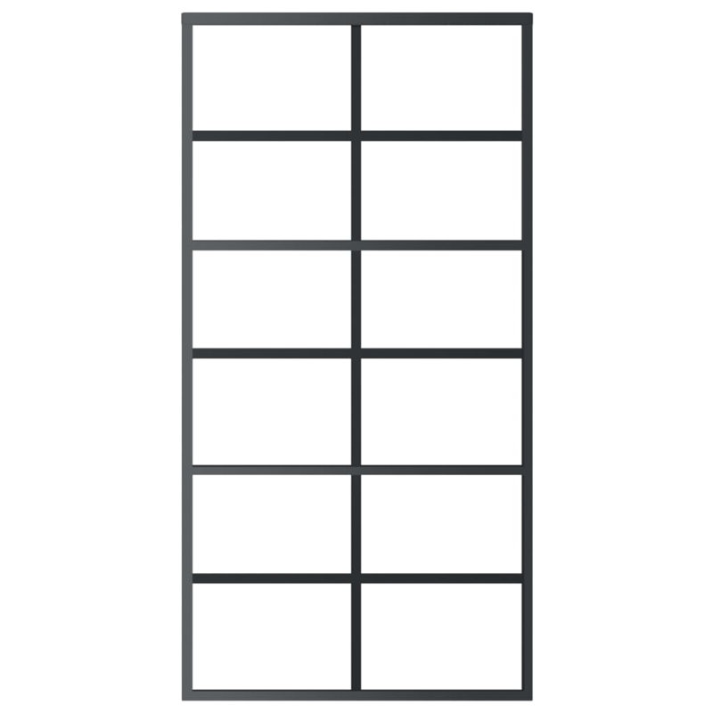 Vidaxl Sliding Door With Hardware Set ESG Glass&Aluminium 102X205 Cm, 205cm H x 102cm W