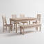 Table de salle à manger en bois de teck Aarohi-452786081-467406593