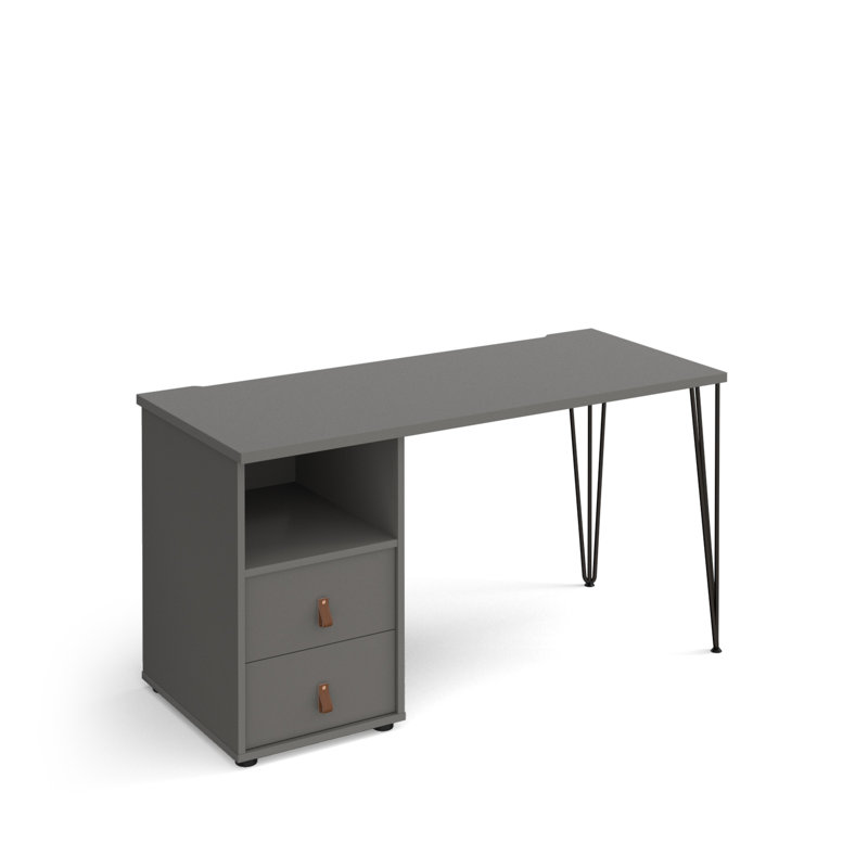 Tikal Hairpin Computer Desk, Onyx Grey