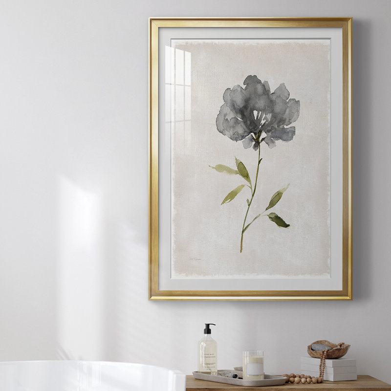 «Botanical Beauty I», reproduction encadrée de qualité supérieure, prête à être accrochée, H 42,5 po x l 30,5 po x P 1 po, Or