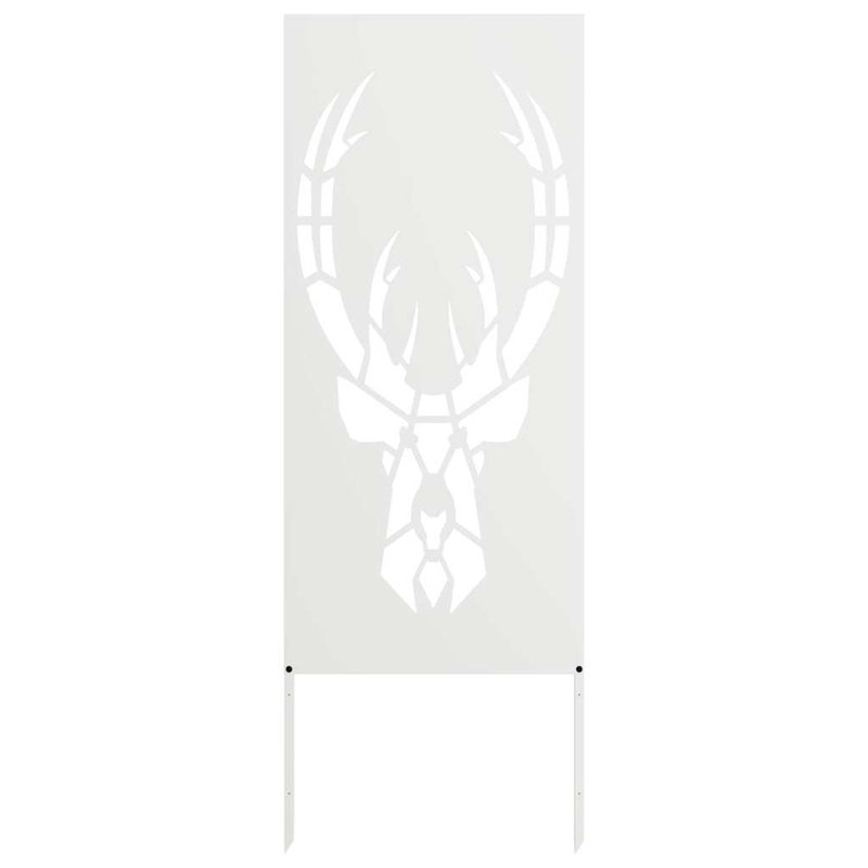  Garden Privacy Screen White 50 X 140 Cm Cold-Rolled Steel