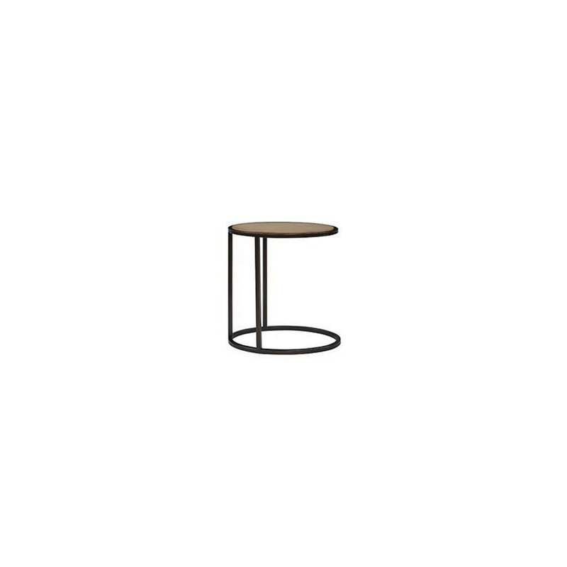 Table de chevet en métal / bois - Caramel
