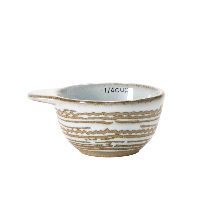 Creative Co-Op 4 -Piece Ceramic Measuring Cup Set (Set of 4)