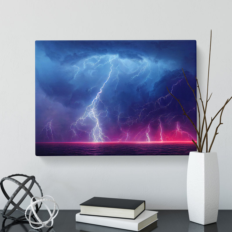 Interesting Thunderstorm - Wrapped Canvas, 35cm H x 50cm W x 3cm D