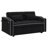 55.51 inch versatile foldable sofa bed in 3 lengths, modern sofa sofa sofa velvet pull-out bed, adjustable back and with USB port and ashtray and swivel phone stand (Grey)-182443522