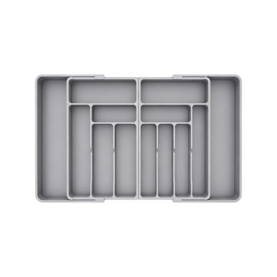 13 Sections Extra Large Cutlery Drawer Organsier, Extendable Tray, 5 x 91 x 43 cm