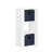 RiverRidge Book Nook Kids Bookshelf and Toy Organizer Tower with 3 Cubbies and 6 Bookracks for Playroom, Nursery, and Reading Nook - White with 2 Fabric Bins-1658044897