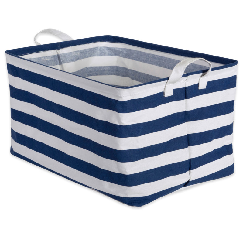 Fabric Laundry Hamper with Handles, Blue