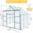 8X8 Ft Polycarbonate Greenhouse With Galvanized Base, , For All Weather Outdoor Gardening Walk-In Greenhouse, Ideal Season Planting-126814511