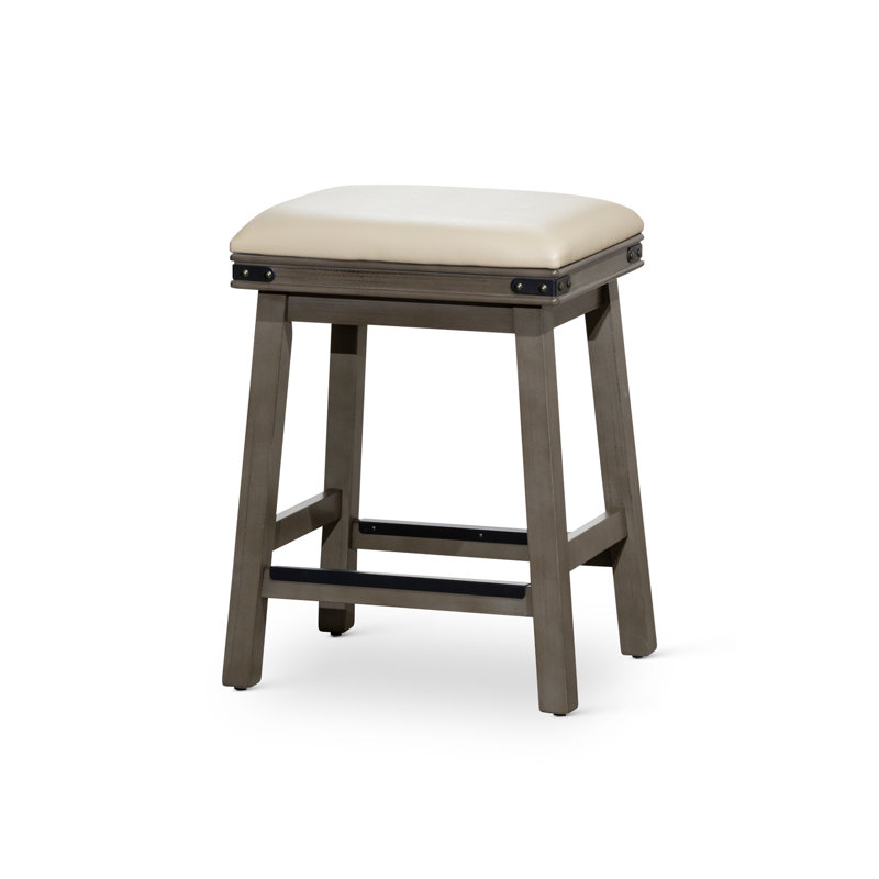 Tabouret, Tabouret de comptoir (siège d’une hauteur de 24, Siège blanc / cadre gris